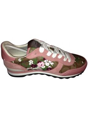 Coach Pink Floral Logo-Print Women's Sneaker
